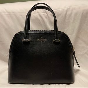 Mini black leather bag